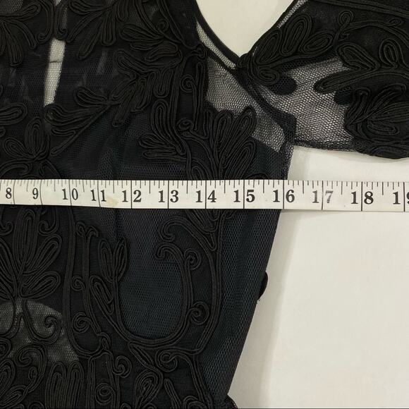 Thurley Empire Secret Garden Silk Cold Shoulder Jumpsuit in Black Size 10/US 6 - Picture 7 of 9